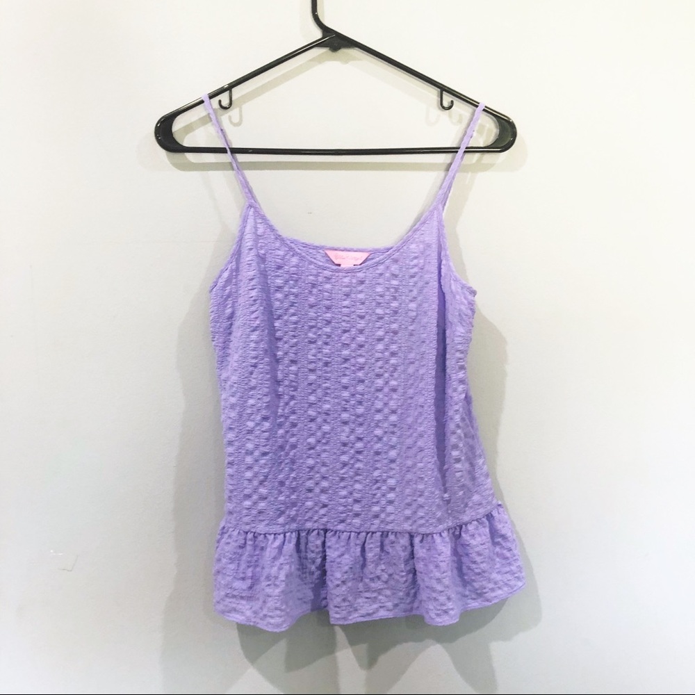 Lilly Pulitzer Lavender Ruffled Tank Top - Picture 5 of 5
